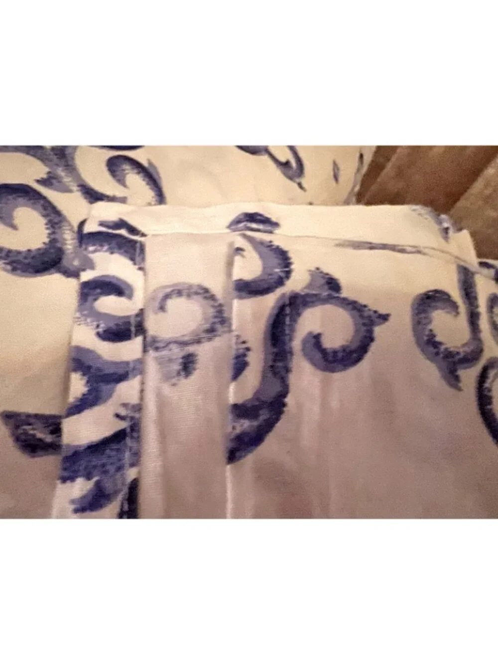 Tablecloth Blue & White 50 X 50 Square 100% Cotton Table Linens Mediterran Swirl